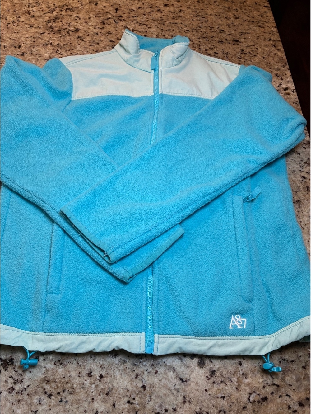 Aeropostale Blue Full-Zip Fleece Jacket, Size L